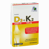 D3+k2 2000 I.e.+100ug Tabletten  120 Stück - ab 6,95 €