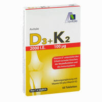 D3+k2 2000 I.e.+100ug Tabletten  120 Stück - ab 6,65 €