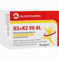 D3+ K2 Vit Al 1000 I. E. 80 Ug Kapseln 90 Stück