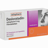 Desloratadin- Ratiopharm 5 Mg Filmtabletten  20 Stück - ab 2,89 €