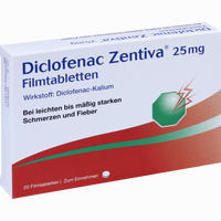 Diclofenac Zentiva 25 Mg Filmtabletten  20 Stück - ab 2,94 €