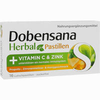 Dobensana Herbal Honiggeschmack mit Vitamin C + Zink Pastillen 16 Stück 
