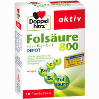 Doppelherz Folsäure 800+b- Vitamine Tabletten 40 Stück 