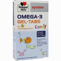 Doppelherz Omega- 3 Family Gel- Tabs System Kautabletten 60 Stück - ab 12,34 €