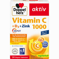 Doppelherz Vitamin C 1000+ D3+ Zink Depot 30 Stück