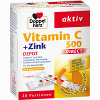 Doppelherz Vitamin C 500 + Zink Depot Direct Pellets 20 Stück