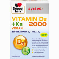 Doppelherz Vitamin D3 2000 + K2 System Tabletten 60 Stück - ab 7,85 €
