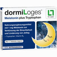 Dormiloges 1 Mg Melatonin Plus Tryptophan Filmtabletten  30 Stück - ab 10,52 €