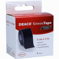Draco Kinesiotape 5mx5cm Schwarz Verband 1 Stück 