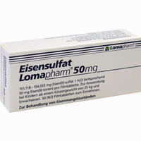 Eisensulfat Lomapharm 50mg Filmtabletten 50 Stück - ab 3,48 €