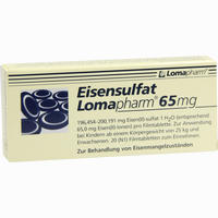 Eisensulfat Lomapharm 65mg Tabletten 20 Stück - ab 1,42 €