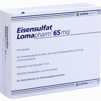 Eisensulfat Lomapharm 65mg Tabletten 100 Stück