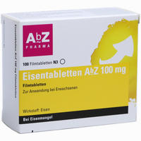 Eisentabletten Abz 100 Mg Filmtabletten  50 Stück - ab 6,89 €