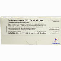 Equisetum Arvense D15 Formica D10 Aa Ampullen 8 x 1 ml