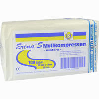 Erena Mullkompressen Unsteril 10 X 10cm 12- Fach 100 Stück