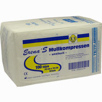 Erena Mullkompressen Unsteril 10 X 10cm 16- Fach 100 Stück