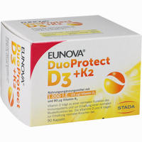 Eunova Duoprotect D3+k2 1.000 I.e./80µg Kapseln  30 Stück - ab 5,71 €