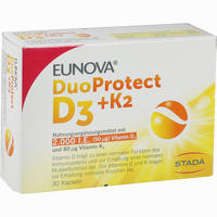 Eunova Duoprotect D3+k2 2000ie/80ug Kapseln 30 Stück - ab 7,12 €