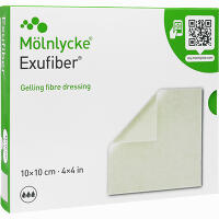 Exufiber 10x10 Cm Verband  10 Stück