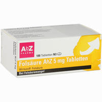 Folsäure Abz 5mg Tabletten  20 Stück - ab 1,88 €