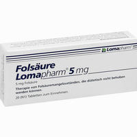 Folsäure Lomapharm 5mg Tabletten 20 Stück - ab 1,85 €