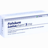 Folsäure Lomapharm 5mg Tabletten 20 Stück - ab 1,85 €