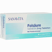 Folsäure Sanavita 5 Mg Tabletten  20 Stück - ab 1,87 €