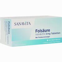 Folsäure Sanavita 5 Mg Tabletten  20 Stück - ab 1,87 €