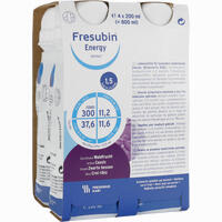 Fresubin Energy Drink Waldfrucht Trinkflasche Lösung Fresenius kabi 4 x 200 ml