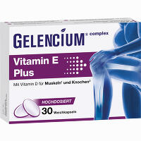 Gelencium Vitamin E Plus Hochdosiert mit Vitamin D 30 Stück