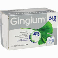 Gingium 240 Mg Filmtabletten  80 Stück - ab 14,49 €