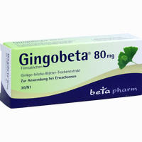 Gingobeta 80 Mg Filmtabletten  30 Stück - ab 7,36 €