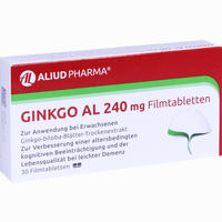 Ginkgo Al 240 Mg Filmtabletten  30 Stück - ab 20,14 €