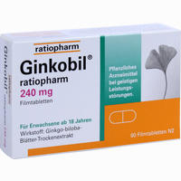 Ginkobil Ratiopharm 240mg Filmtabletten 120 Stück - ab 20,61 €