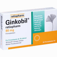 Ginkobil Ratiopharm 80 Mg Filmtabletten  30 Stück - ab 7,39 €