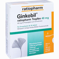 Ginkobil Ratiopharm Tropfen 40 Mg  100 ml - ab 11,25 €