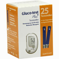 Gluco- Test Plus Blutzuckerteststreifen  25 Stück - ab 9,42 €