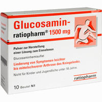 Glucosamin- Ratiopharm 1500mg Beutel  10 Stück - ab 10,16 €