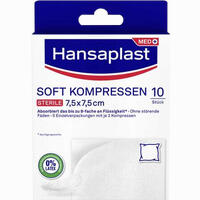 Hansaplast Soft Kompressen Steril 7. 5x7. 5cm 5 x 2 Stück