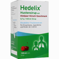 Hedelix Hustensirup mit Himbeer- Kirsch- Geschmack 100 ml
