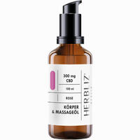 Herbliz Cbd Massageöl Rose - 100ml Öl 100 ml 