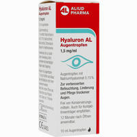 Hyaluron Al Augentropfen 1. 5 Mg/Ml 1 x 10 ml - ab 5,25 €