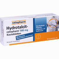 Hydrotalcit- Ratiopharm 500mg Kautabletten  50 Stück - ab 3,24 €