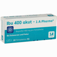 Ibu 400 Akut - 1a Pharma Filmtabletten 10 Stück - ab 0,94 €