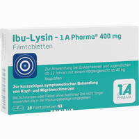 Ibu- Lysin - 1 A Pharma 400 Mg Filmtabletten 20 Stück - ab 2,19 €