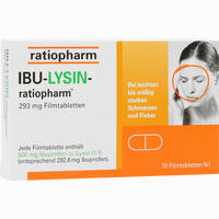 Ibu- Lysin- Ratiopharm 293 Mg Filmtabletten  10 Stück - ab 2,45 €