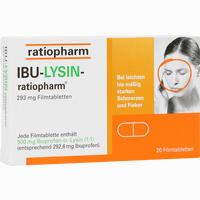 Ibu- Lysin- Ratiopharm 293 Mg Filmtabletten  10 Stück - ab 2,45 €