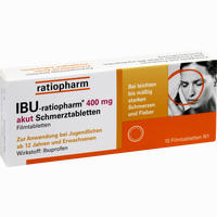 Ibu- Ratiopharm 400 Akut Schmerztabletten 10 Stück - ab 1,05 €