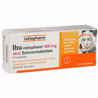 Ibu- Ratiopharm 400 Akut Schmerztabletten 10 Stück - ab 1,07 €