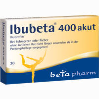 Ibubeta 400 Akut Filmtabletten 20 Stück - ab 0,81 €